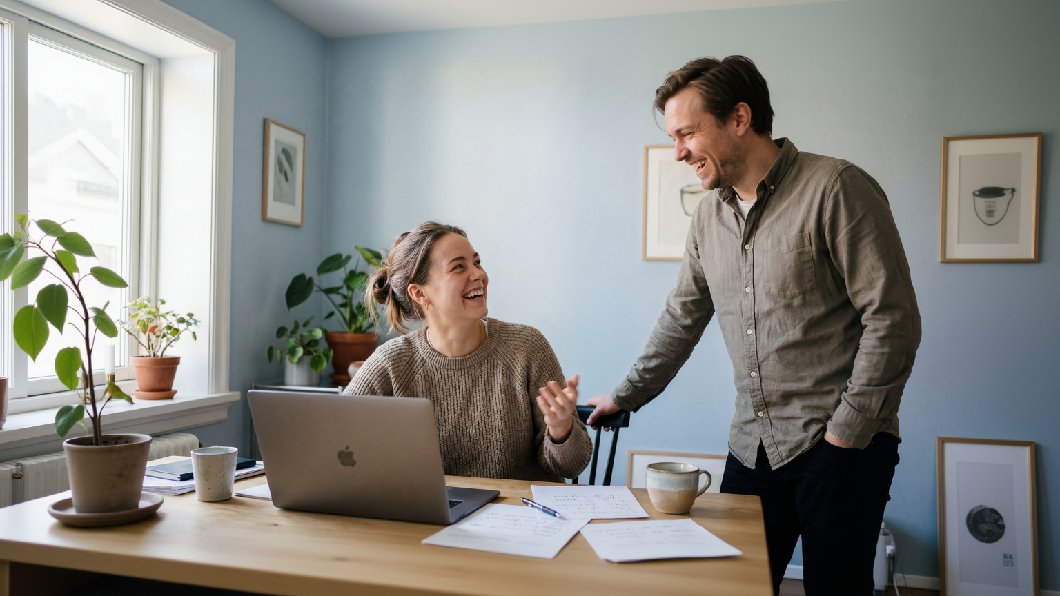 Dwoje ludzi przeglądają dokumenty